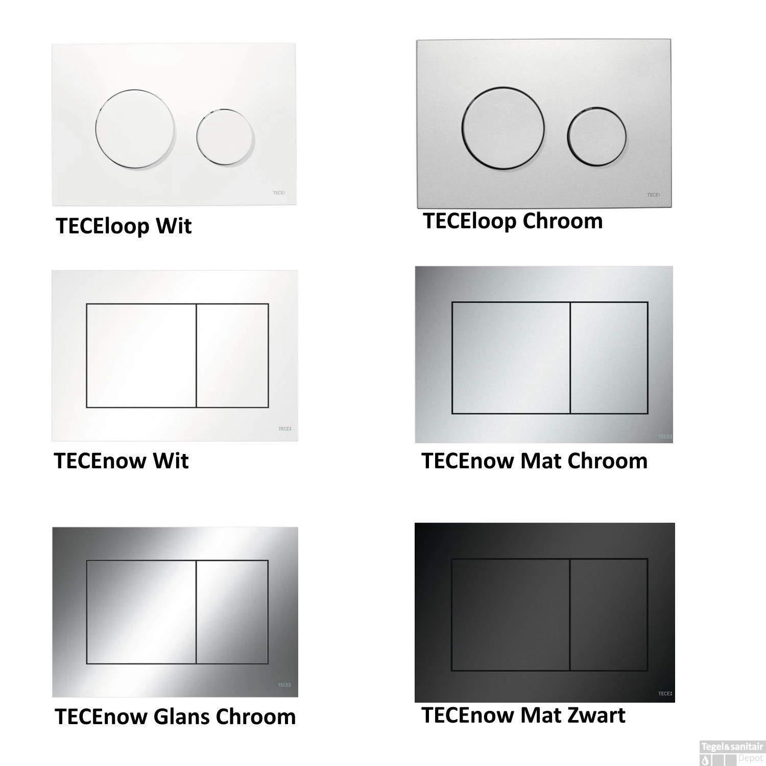 TECE Profile Inbouwreservoir Toiletset Geberit ONE Rimless Diepspoel Turboflush Wit Met Drukplaat - Afbeelding 2