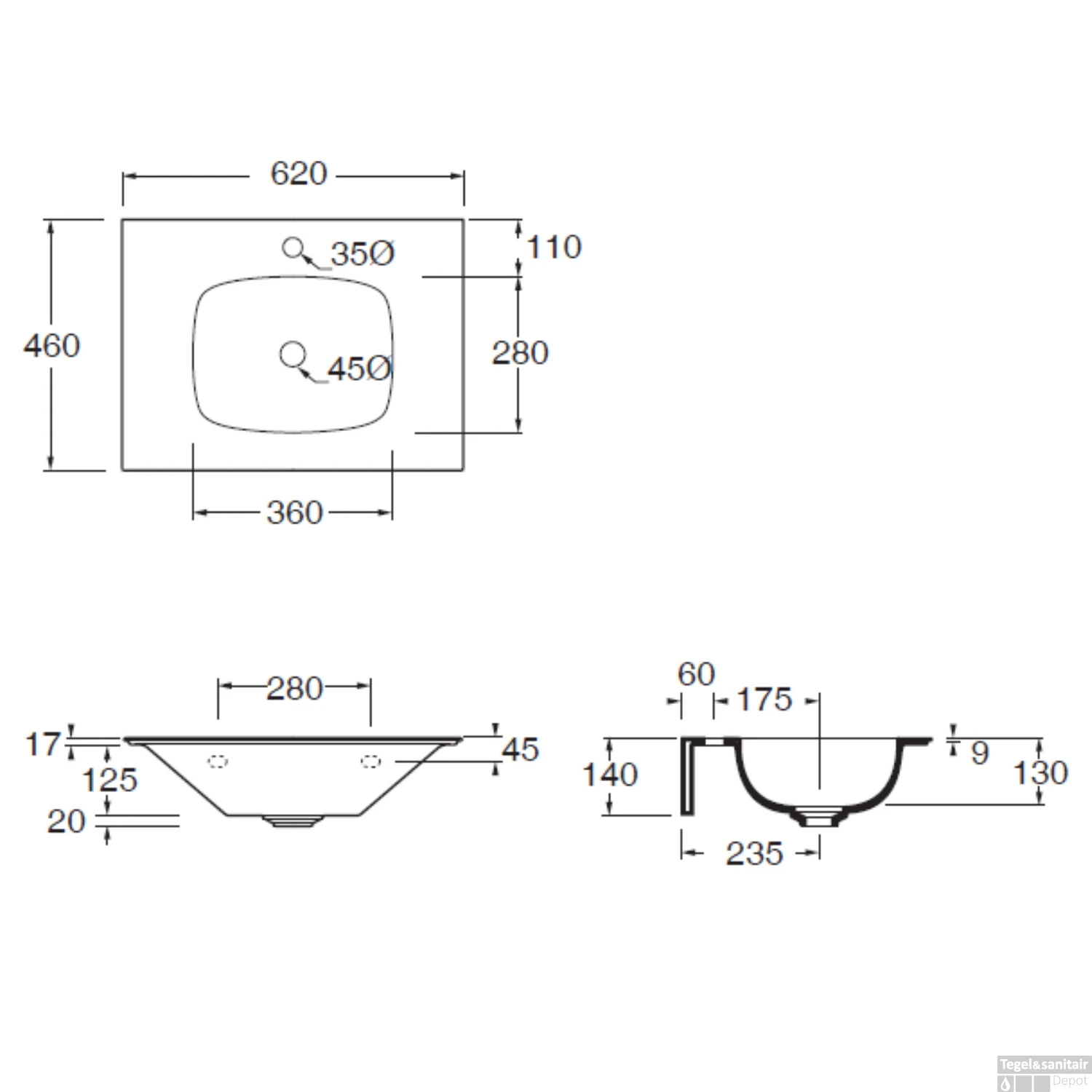 Wastafel Salenzi Nur 62x46 Cm Keramiek Mat Wit 1 Kraangat (incl. Bijpassende Afvoerplug) 3 Wastafel Salenzi Nur 62x46 Cm Keramiek Mat Wit 1 Kraangat (incl. Bijpassende Afvoerplug) - Afbeelding 3