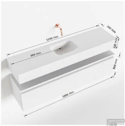 MONDIAZ ANDOR 120cm Toiletmeubel Fire. LEX 120cm Wastafel Urban Midden Geen Kraangat -Duravit Verkoop tekening andor 120cm midden 3182512632003 2