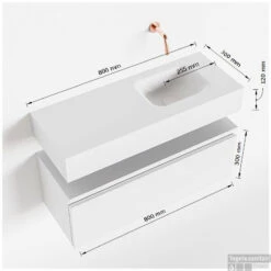 MONDIAZ ANDOR 80cm Toiletmeubel Light Brown Grey. LEX 80cm Wastafel Urban Rechts Geen Kraangat 9 MONDIAZ ANDOR 80cm Toiletmeubel Light Brown Grey. LEX 80cm Wastafel Urban Rechts Geen Kraangat -Duravit Verkoop tekening andor 80cm rechts 3182512631520 2