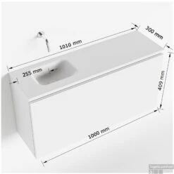 MONDIAZ OLAN 100cm Toiletmeubel Fire. LEX Wastafel Urban Links 1 Kraangat 9 MONDIAZ OLAN 100cm Toiletmeubel Fire. LEX Wastafel Urban Links 1 Kraangat -Duravit Verkoop tekening olan 100 cm links 3182512619760 1