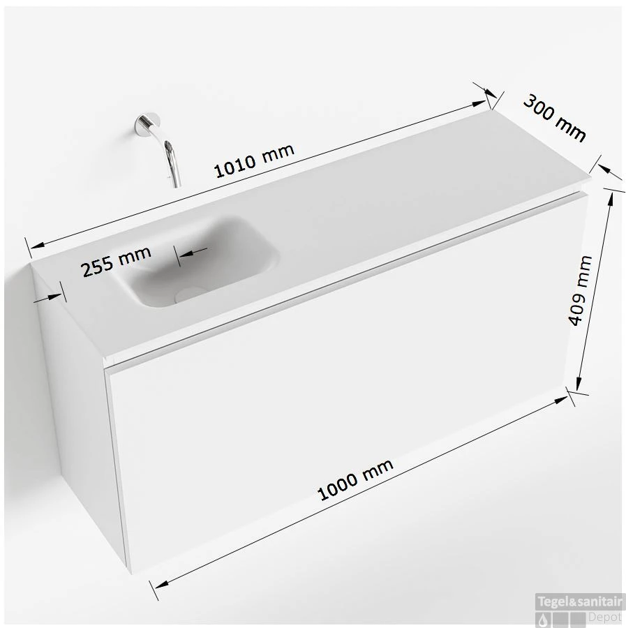 MONDIAZ OLAN 100cm Toiletmeubel Fire. LEX Wastafel Urban Links 1 Kraangat 5 MONDIAZ OLAN 100cm Toiletmeubel Fire. LEX Wastafel Urban Links 1 Kraangat - Afbeelding 5