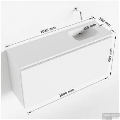 MONDIAZ OLAN 100cm Toiletmeubel Cale. LEX Wastafel Urban Rechts 1 Kraangat 9 MONDIAZ OLAN 100cm Toiletmeubel Cale. LEX Wastafel Urban Rechts 1 Kraangat -Duravit Verkoop tekening olan 100 cm rechts 3182512619629 2