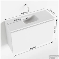 MONDIAZ OLAN 80cm Toiletmeubel Linen. LEX Wastafel Urban Midden 1 Kraangat 9 MONDIAZ OLAN 80cm Toiletmeubel Linen. LEX Wastafel Urban Midden 1 Kraangat -Duravit Verkoop tekening olan 80 cm midden 3182512619565 1