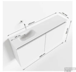 MONDIAZ TURE 100cm Toiletmeubel Urban. EDEN Wastafel Talc Links 1 Kraangat 7 MONDIAZ TURE 100cm Toiletmeubel Urban. EDEN Wastafel Talc Links 1 Kraangat -Duravit Verkoop tekening ture 100 cm links 3182512613814 2