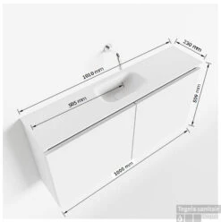 MONDIAZ TURE 100cm Toiletmeubel Urban. EDEN Wastafel Talc Midden 1 Kraangat 7 MONDIAZ TURE 100cm Toiletmeubel Urban. EDEN Wastafel Talc Midden 1 Kraangat -Duravit Verkoop tekening ture 100 cm midden 3182512613768