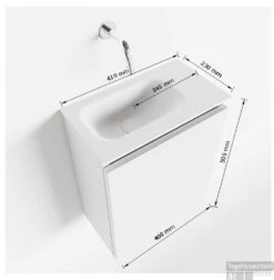 MONDIAZ TURE 40cm Toiletmeubel Cale. EDEN Wastafel Talc Links Geen Kraangat -Duravit Verkoop tekening ture 40 cm links 3182512613280