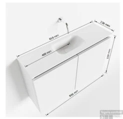 MONDIAZ TURE 80cm Toiletmeubel Ocher. EDEN Wastafel Talc Midden Geen Kraangat -Duravit Verkoop tekening ture 80 cm midden 3182512613657 1
