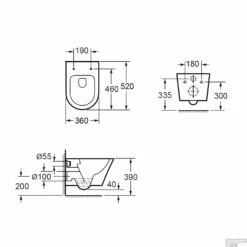 Geberit UP320 Toiletset Compleet | Inbouwreservoir | Wandcloset Wiesbaden Vesta Randloos 52cm | Set24 Met Drukplaat -Duravit Verkoop toiletpot wiesbaden vesta rimless 52cm 32.3450 tech 1 4
