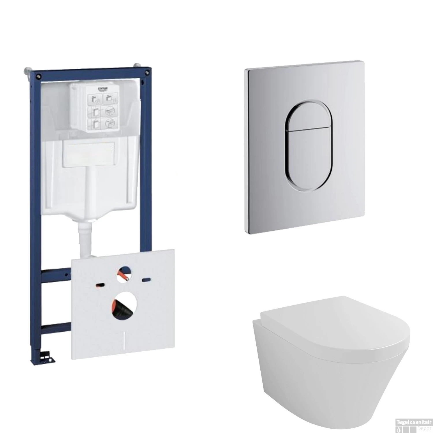 Grohe Rapid SL Toiletset Set12 Wiesbaden Vesta 52 Cm Met Grohe Arena Of Skate Drukplaat 9 Grohe Rapid SL Toiletset Set12 Wiesbaden Vesta 52 Cm Met Grohe Arena Of Skate Drukplaat - Afbeelding 9