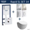 Grohe Rapid SL Toiletset Set14 B&W Zero Diepspoel Met Grohe Arena Of Skate Drukplaat