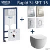 Grohe Rapid SL Toiletset Set15 B&W Zero Rim-ex Met Grohe Arena Of Skate Drukplaat