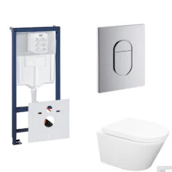 Grohe Rapid SL Toiletset Set24 Wiesbaden Vesta Rimless 52 Cm Met Grohe Arena Of Skate Drukplaat -Duravit Verkoop toiletset grohe rapid sl set24 shop 2