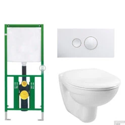 Viega EcoPlus Toiletset Set01 B&W Basic Smart Met Visign For Style 10 Drukplaat -Duravit Verkoop toiletset viega ecoplus set01 shop 1