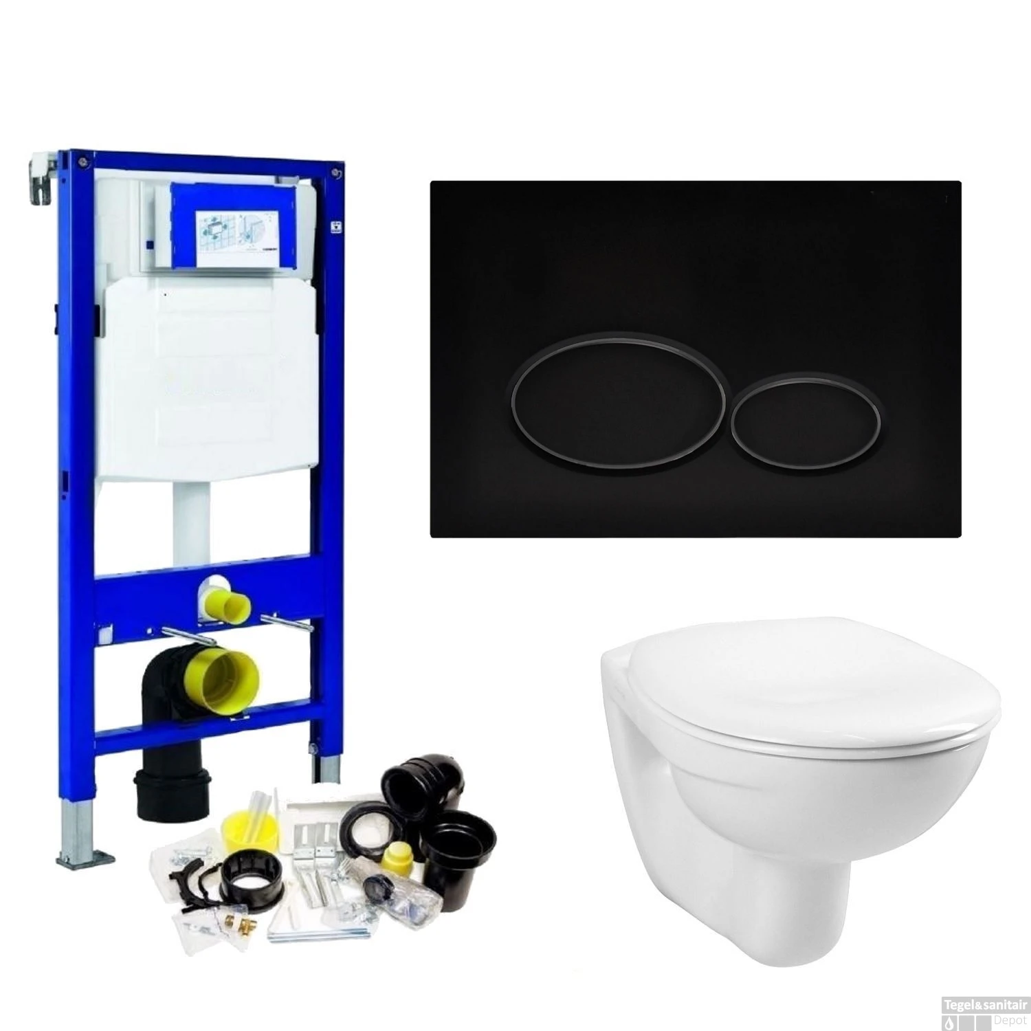 Geberit UP320 Toiletset Compleet | Inbouwreservoir | Wandcloset Basic Smart Wit | Met Drukplaat | SET01 8 Geberit UP320 Toiletset Compleet | Inbouwreservoir | Wandcloset Basic Smart Wit | Met Drukplaat | SET01 - Afbeelding 8