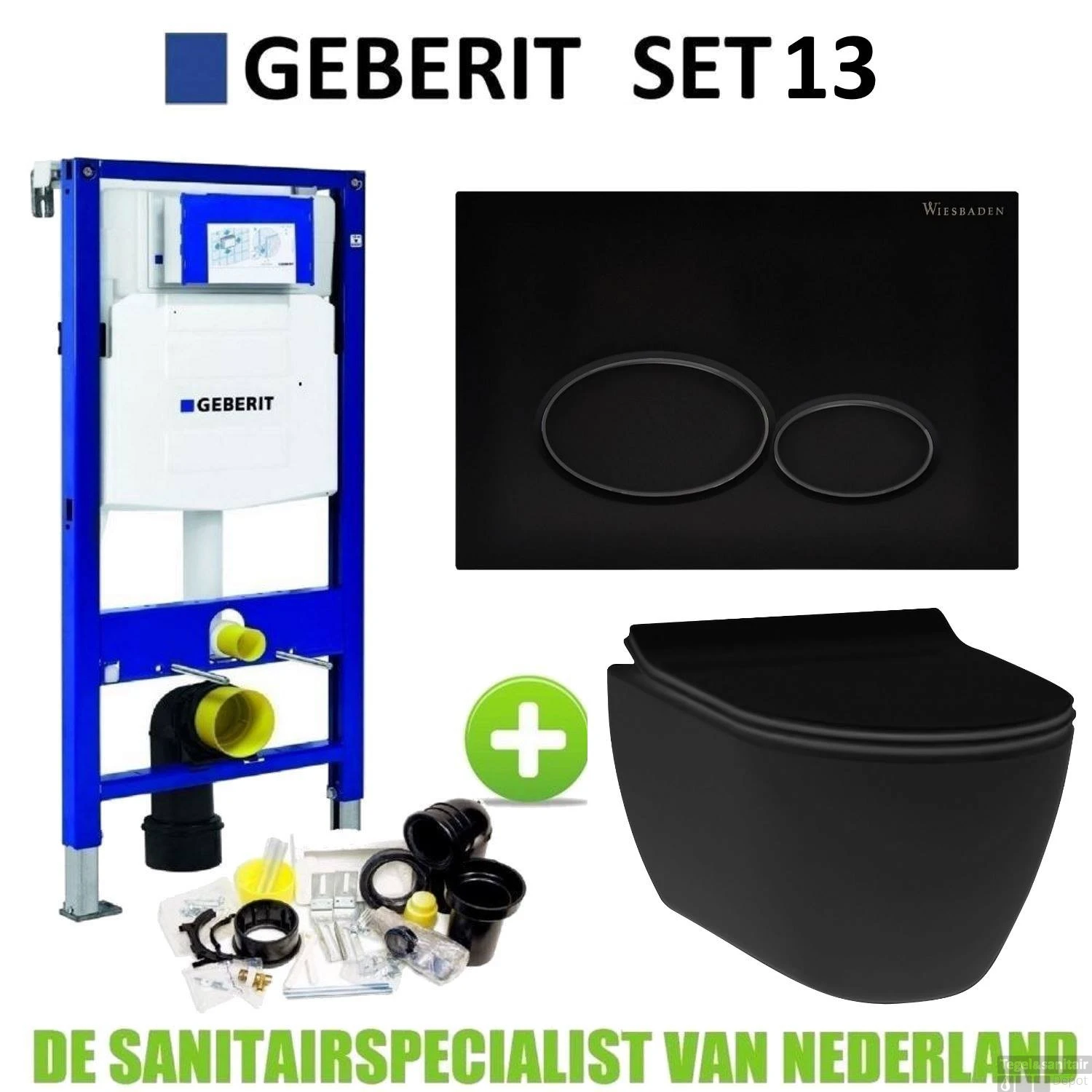 Geberit UP320 Toiletset Set13 Idevit Alfa Matzwart Randloos Met Matzwarte Drukplaat 1 Geberit UP320 Toiletset Set13 Idevit Alfa Matzwart Randloos Met Matzwarte Drukplaat
