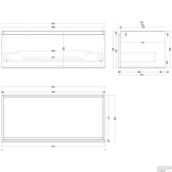 Badkamermeubelset Boss & Wessing Anubis 100cm 1 Lade Mat Wit Met Wastafel (Naar Keuze) -Duravit Verkoop tt 100cm 14