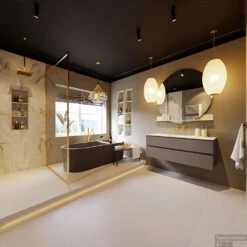 MONDIAZ VICA-DLUX 130cm Badmeubel Onderkast Smoke 2 Lades. Inbouw Wastafel CLOUD Midden Zonder Kraangat, Kleur Frappe, En Spiegel Model SPOT -Duravit Verkoop vica dluxe inbouw cloud frappe smoke totaal 0028 13132514375074