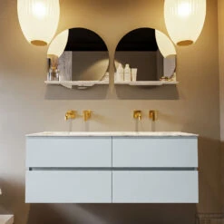 MONDIAZ VICA-DLUX 130cm Badmeubel Onderkast Clay 4 Lades. Inbouw Wastafel CLOUD Dubbel Zonder Kraangat, Kleur Glace, En Spiegel Model SPOT 14 MONDIAZ VICA-DLUX 130cm Badmeubel Onderkast Clay 4 Lades. Inbouw Wastafel CLOUD Dubbel Zonder Kraangat, Kleur Glace, En Spiegel Model SPOT -Duravit Verkoop vica dluxe inbouw cloud glace clay front2 0052