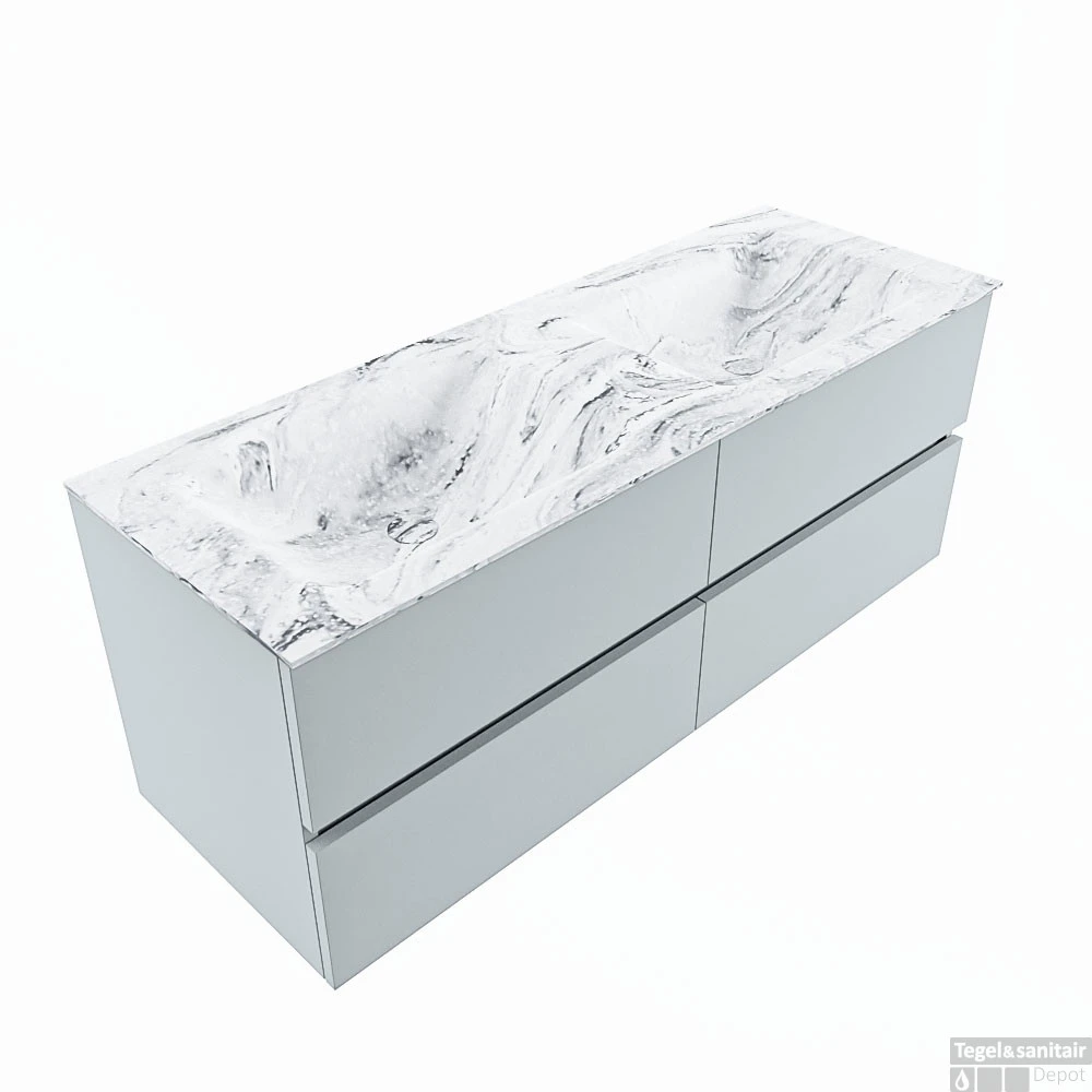 MONDIAZ VICA-DLUX 130cm Badmeubel Onderkast Clay 4 Lades. Inbouw Wastafel CLOUD Dubbel Zonder Kraangat, Kleur Glace, En Spiegel Model SPOT 1 MONDIAZ VICA-DLUX 130cm Badmeubel Onderkast Clay 4 Lades. Inbouw Wastafel CLOUD Dubbel Zonder Kraangat, Kleur Glace, En Spiegel Model SPOT