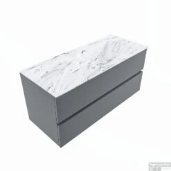 MONDIAZ VICA-DLUX 110cm Badmeubel Onderkast Plata 2 Lades. Inbouw Wastafel CLOUD Rechts 1 Kraangat, Kleur Glace. -Duravit Verkoop vica dluxe inbouw cloud glace plata google 2 0019