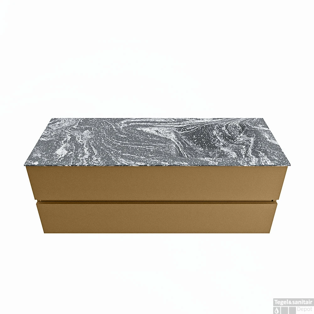 MONDIAZ VICA-DLUX 130cm Badmeubel Onderkast Oro 2 Lades. Inbouw Wastafel CLOUD Rechts Zonder Kraangat, Kleur Lava, En Spiegel Model SPOT 2 MONDIAZ VICA-DLUX 130cm Badmeubel Onderkast Oro 2 Lades. Inbouw Wastafel CLOUD Rechts Zonder Kraangat, Kleur Lava, En Spiegel Model SPOT - Afbeelding 2