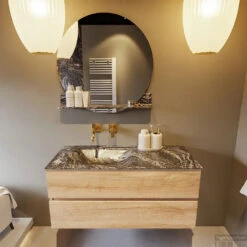 MONDIAZ VICA-DLUX 110cm Badmeubel Onderkast Washed Oak 2 Lades. Inbouw Wastafel CLOUD Links Zonder Kraangat, Kleur Lava, En Spiegel Model SPOT 14 MONDIAZ VICA-DLUX 110cm Badmeubel Onderkast Washed Oak 2 Lades. Inbouw Wastafel CLOUD Links Zonder Kraangat, Kleur Lava, En Spiegel Model SPOT -Duravit Verkoop vica dluxe inbouw cloud lava washed oak front1 0015