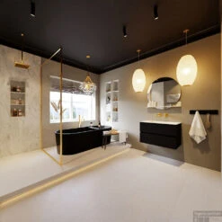 MONDIAZ VICA-DLUX 80cm Badmeubel Onderkast Urban 2 Lades. Inbouw Wastafel CLOUD Midden Zonder Kraangat, Kleur Opalo, En Spiegel Model SPOT -Duravit Verkoop vica dluxe inbouw cloud opalo urban totaal 0004 13132514381387