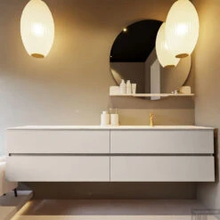 MONDIAZ VICA-DLUX 200cm Badmeubel Onderkast Linen 4 Lades. Inbouw Wastafel CLOUD Rechts 1 Kraangat, Kleur Ostra. 12 MONDIAZ VICA-DLUX 200cm Badmeubel Onderkast Linen 4 Lades. Inbouw Wastafel CLOUD Rechts 1 Kraangat, Kleur Ostra. -Duravit Verkoop vica dluxe inbouw cloud ostra linen front2 0066