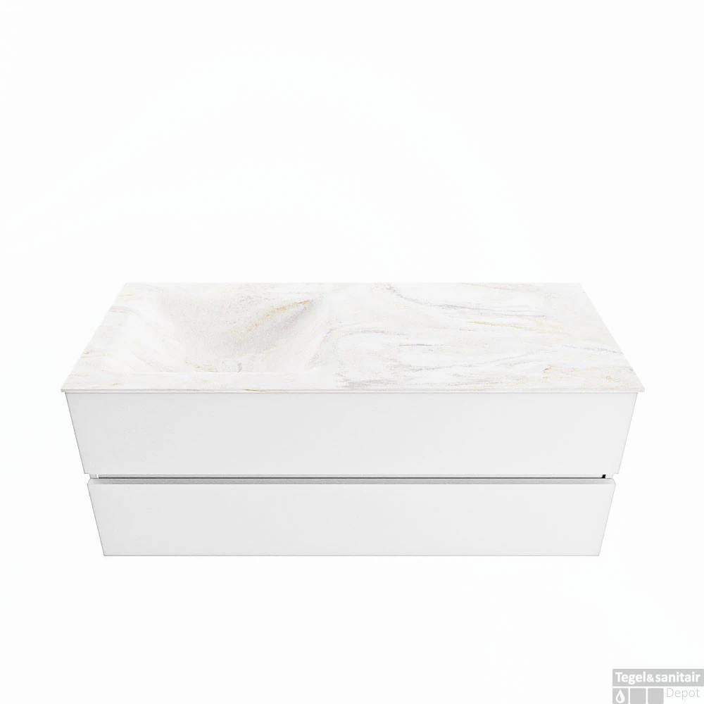 MONDIAZ VICA-DLUX 120cm Badmeubel Onderkast Talc 2 Lades. Inbouw Wastafel CLOUD Links Zonder Kraangat, Kleur Ostra. 1 MONDIAZ VICA-DLUX 120cm Badmeubel Onderkast Talc 2 Lades. Inbouw Wastafel CLOUD Links Zonder Kraangat, Kleur Ostra.