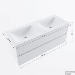 MONDIAZ VICA-DLUX 120cm Badmeubel Onderkast Army 2 Lades. Inbouw Wastafel CLOUD Dubbel Zonder Kraangat, Kleur Opalo. 13 MONDIAZ VICA-DLUX 120cm Badmeubel Onderkast Army 2 Lades. Inbouw Wastafel CLOUD Dubbel Zonder Kraangat, Kleur Opalo. -Duravit Verkoop vicadluxe120cmdoublemaattekening 8151264472446