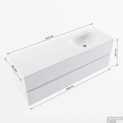 MONDIAZ VICA 140cm Badmeubel Onderkast Dark Brown 2 Lades. Wastafel MOON Rechts 1 Kraangat, Kleur Talc. 13 MONDIAZ VICA 140cm Badmeubel Onderkast Dark Brown 2 Lades. Wastafel MOON Rechts 1 Kraangat, Kleur Talc. -Duravit Verkoop vicamoon140rechts2maattekening 12526264452267