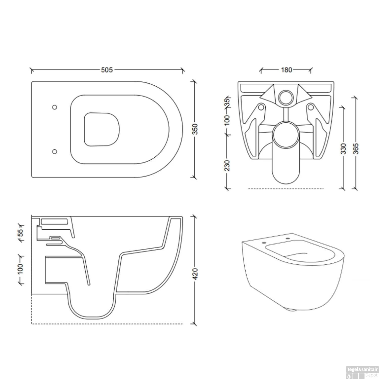 Geberit UP100 Toiletset Compleet | Inbouwreservoir | Rimless Civita Mat Zwart Met Drukplaat 7 Geberit UP100 Toiletset Compleet | Inbouwreservoir | Rimless Civita Mat Zwart Met Drukplaat - Afbeelding 7