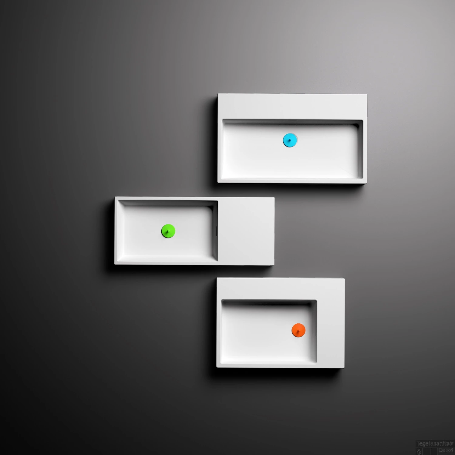 Wastafel Clou Wash Me 75x32x12 Cm Solid Surface (Rechts) 3 Wastafel Clou Wash Me 75x32x12 Cm Solid Surface (Rechts) - Afbeelding 3