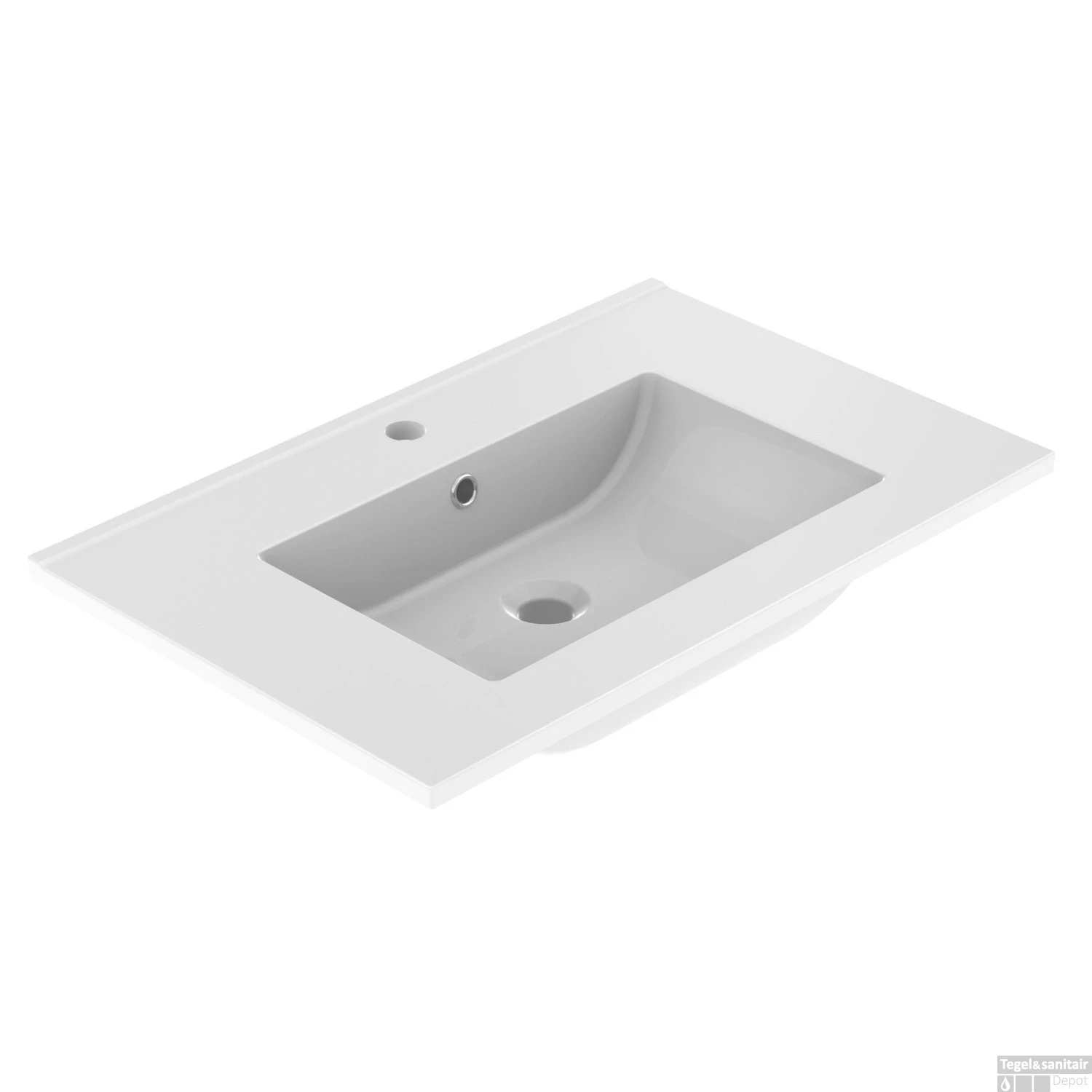 Wastafel Allibert Primo 70,5x1,8x46,2 Cm Glanzend Wit