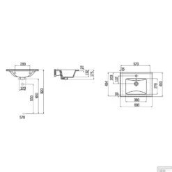 Wastafel Boss & Wessing 1 Kraangat 45x60 Cm Rechthoek Keramiek Wit -Duravit Verkoop wastafel boss wessing 1 kraangat 45x60 cm keramiek wit bws su060 tech