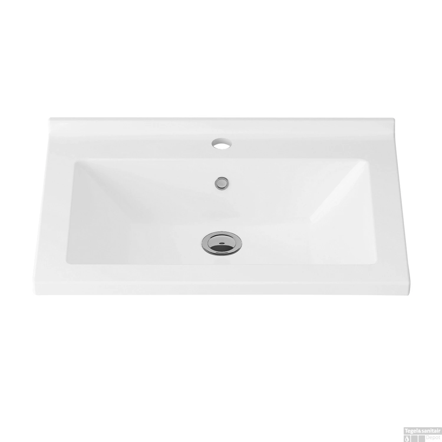 Wastafel Boss & Wessing Hayat 60 Cm Tbv 33768-127909 Glans Wit 1 Wastafel Boss & Wessing Hayat 60 Cm Tbv 33768-127909 Glans Wit