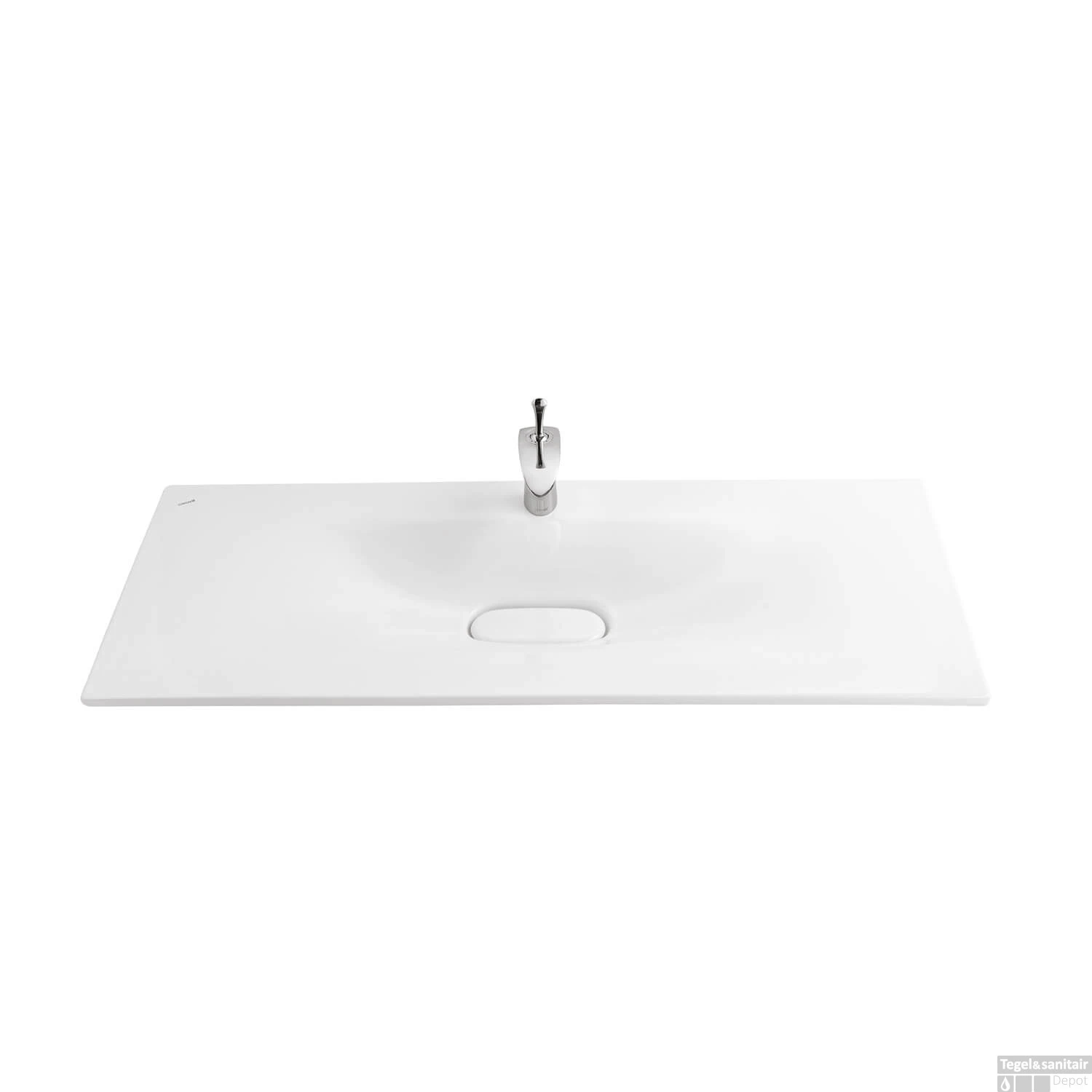 Wastafel Boss & Wessing Pion 119,8x53cm Wit 1 Wastafel Boss & Wessing Pion 119,8x53cm Wit