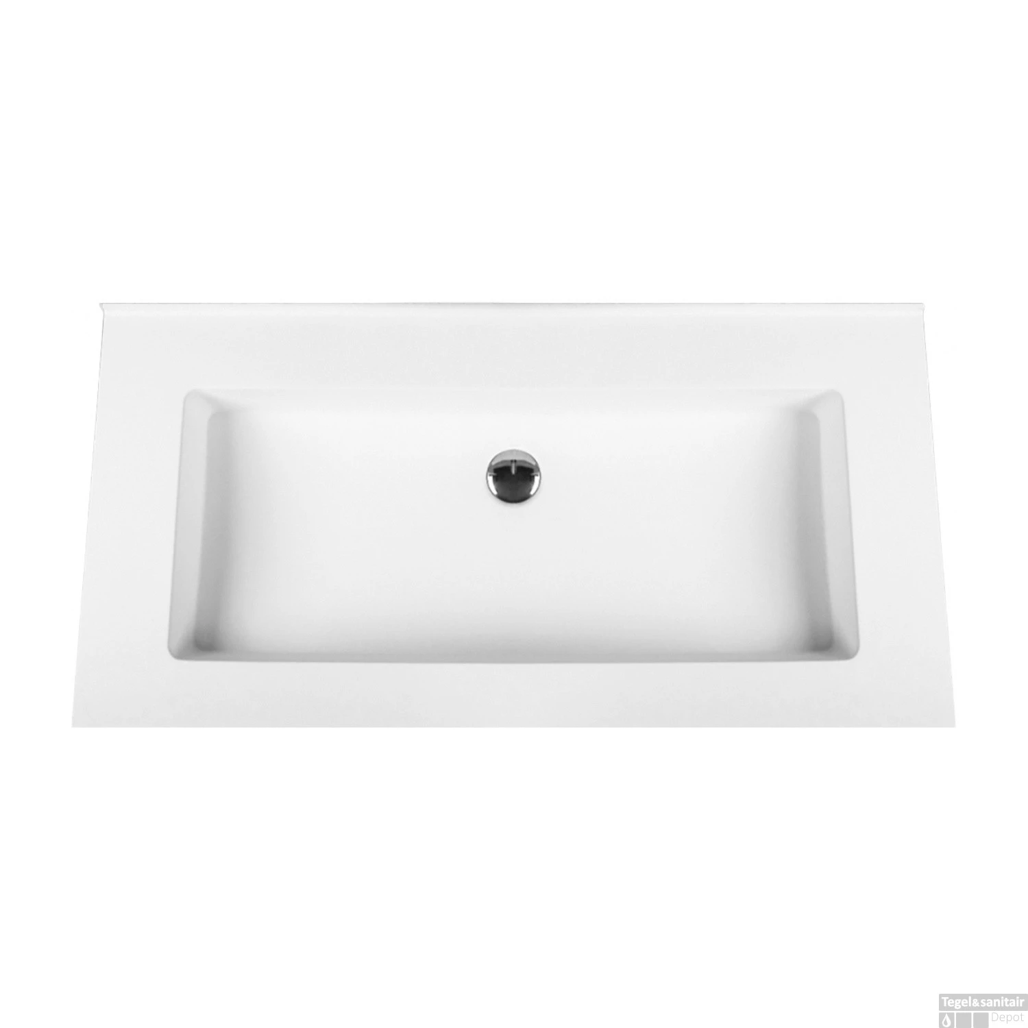 Wastafel Boss & Wessing Veroni 45.5x99 Cm Zonder Kraangat Solid Surface Wit 1 Wastafel Boss & Wessing Veroni 45.5x99 Cm Zonder Kraangat Solid Surface Wit