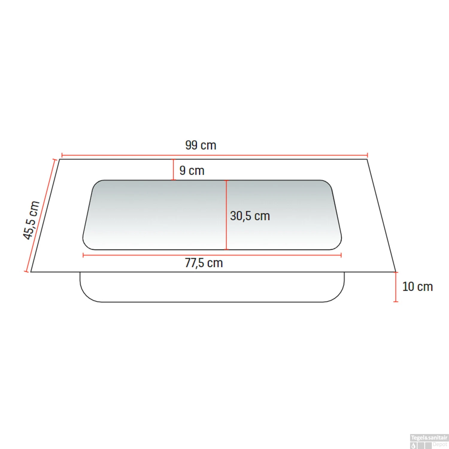 Wastafel Boss & Wessing Veroni 45.5x99 Cm Zonder Kraangat Solid Surface Wit 2 Wastafel Boss & Wessing Veroni 45.5x99 Cm Zonder Kraangat Solid Surface Wit - Afbeelding 2