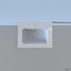 Wastafel Boss & Wessing Pakaru 61x46,5x17 Glans Wit (1 Kraangat) -Duravit Verkoop wastafel bws pakaru was102637 detail