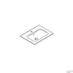 Wastafel Boss & Wessing Pakaru 61x46,5x17 Glans Wit (1 Kraangat) -Duravit Verkoop wastafel bws pakaru was102637 tech1