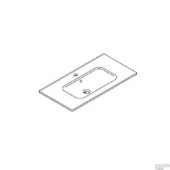 Wastafel Boss & Wessing Pakaru 91x46,5x17 Glans Wit (1 Kraangat) -Duravit Verkoop wastafel bws pakaru was102684 tech1