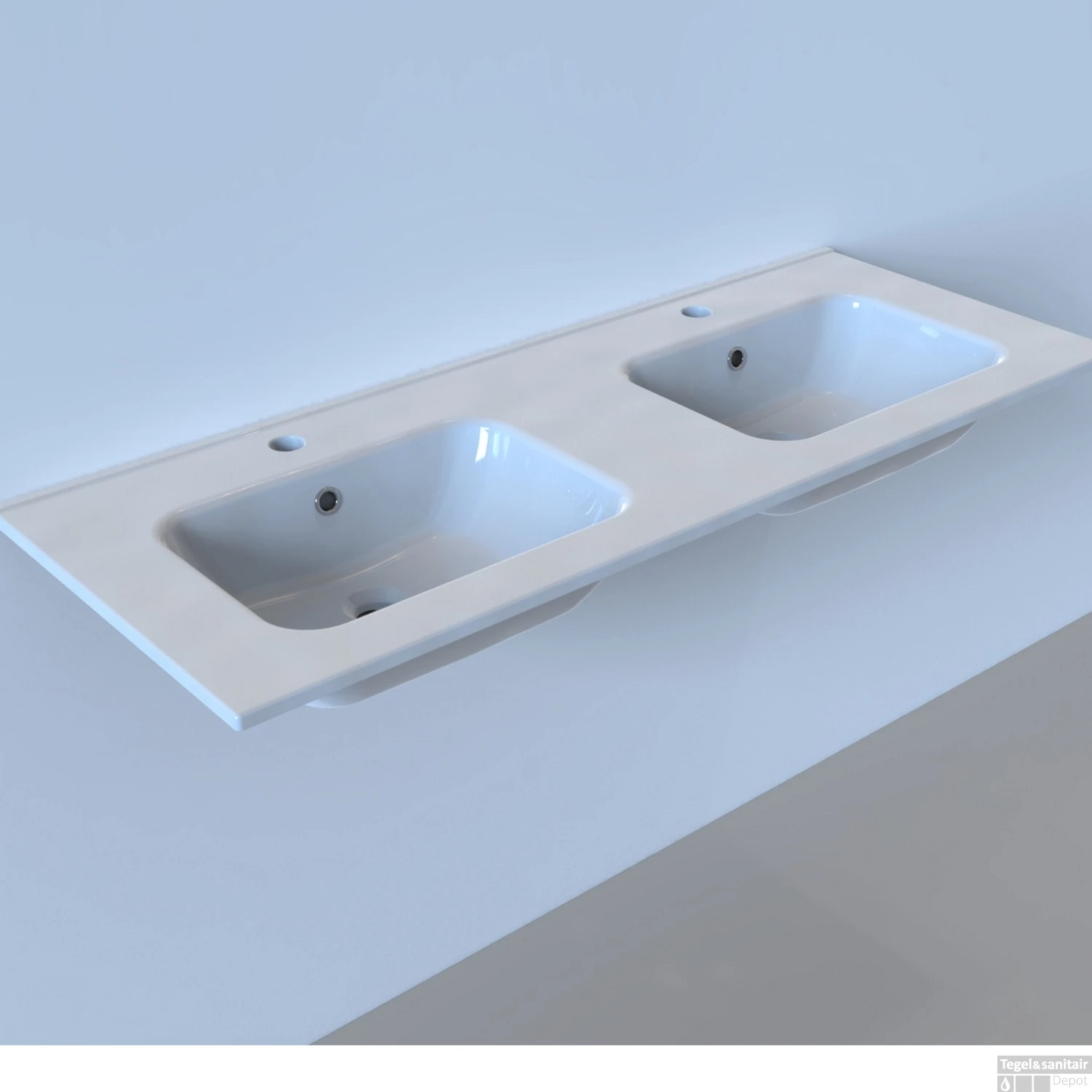 Wastafel Boss & Wessing Pakaru Met Overloop Glans Wit (ALLE MATEN) 4 Wastafel Boss & Wessing Pakaru Met Overloop Glans Wit (ALLE MATEN) - Afbeelding 4