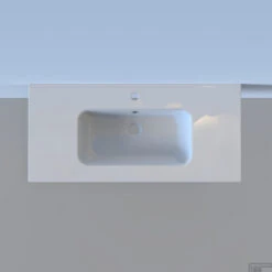 Wastafel Boss & Wessing Pakaru 101x46,5x17 Glans Wit (1 Kraangat) -Duravit Verkoop wastafel bws pakaru was104601 detail1