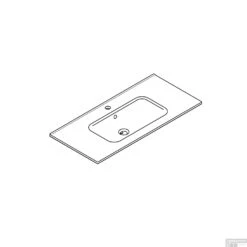 Wastafel Boss & Wessing Pakaru 101x46,5x17 Glans Wit (1 Kraangat) -Duravit Verkoop wastafel bws pakaru was104601 tech1