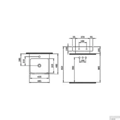 Wastafel Boss & Wessing Bocchi Scala Arch 48,5x48cm Mat Antraciet Met Kraangat -Duravit Verkoop wastafel creavit bocchi scala arch 48x48cm mat antraciet met kraangat 1076 020 0126 tech
