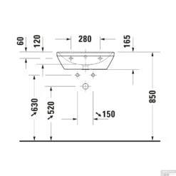 Wastafel Duravit D-Neo Met Overloop Kraanvlak 1 Kraangat 55 Cm Hoogglans Wit -Duravit Verkoop wastafel duravit d neo inbouw met overloop kraanvlak 1 kraangat 55 cm hoogglans wit tech2