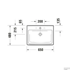 Wastafel Duravit D-Neo Met Rand Overloop Kraanvlak 1 Kraangat 65 Cm Hoogglans Wit -Duravit Verkoop wastafel duravit d neo met rand overloop kraanvlak 1 kraangat 65 cm hoogglans wit tech2
