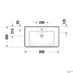 Wastafel Duravit D-Neo Met Rand Overloop Kraanvlak Zonder Kraangat 80 Cm Hoogglans Wit -Duravit Verkoop wastafel duravit d neo met rand overloop kraanvlak zonder kraangat 80 cm hoogglans wit tech